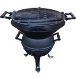 Kompaktes Grillfass - schwarz, praktisch und ideal für Picknick, Camping und ...
