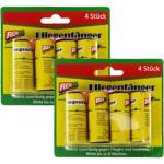 2er-Set Effektive Fliegenfänger Spirale: 4 Premium Klebefallen für zuverlässi...