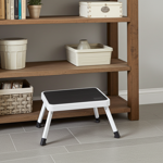 Stabiler Tritthocker, 150 kg - Stahl, Küchenleiter mit Klappsicherungen & Ant...