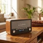 Vintage DAB+ & UKW Radio mit Echtholz-Optik - Digitaler & analoger Empfang - ...