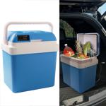 Tragbare 24 Liter Thermoelektrische Kühl- und Wärmebox, weiss-blau, 12V/230V,...