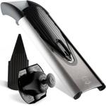 Premium Edelstahl Gemüsereibe V6 Basis Set, 3 Schnittstärken, silber-schwarz:...