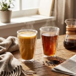 2er-Set Thermogläser mit Riffelung, doppelwandig – 300 ml – Doppelwandgläser ...