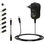 Universal Netzteil 3-12V 600mA 7,2W inkl. 6 Adapter, Pol-Wender & Schlüssel -...