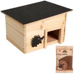 Wetterfestes Igelhaus Bausatz aus Holz mit Igelfutter – Witterungsbeständiges...