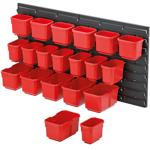 Hochwertige Werkzeugwand mit Werkzeugbehältern: Sichtlagerkästen mit Systempl...