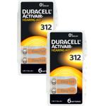 Hörgeräte-Batterien ZA 312, 1.45 V, 160 mAh, 2x 6er-Sparpack: Optimaler Klang...