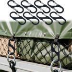 Karabiner-S-Haken 8er-Set, 7,2 x 3 cm: Robuste Mehrzweckhaken für sicheren Ha...