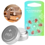 6er-Set Hörgeräte-Batterien Typ 312 A312 (PR41, ZL3, R312AE) – 1,4V Knopfzell...