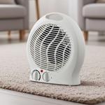 Heizlüfter mit Thermostat, weiss - Mobiles Heizgerät mit 2 Heizstufen & Kaltl...