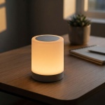 Akku Tischlampe mit Touch-Steuerung, 6 bunten Lichtfarben und Warmweiss, Bequ...