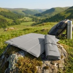 2er-Set Faltbares Sitzkissen für Unterwegs - Outdoor Thermokissen Grau aus ro...