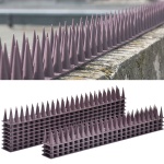 12er Set Taubenspikes Braun 5,4m - Effektive Vogelabwehr aus Polycarbonat - 3...