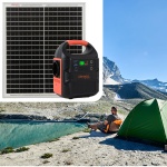 Mobiles Powerstation Set 88,8Wh mit 20W Solarmodul, 230V Steckdose, 100W, USB...