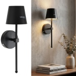 Elegante LED Wandleuchte kabellos mit Fernbedienung: Akku Wandlampe dimmbar i...