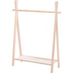 Kinder Kleiderständer Holz FSC 100% - 80x30x100 cm - Kindergarderobe mit Schu...