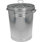 Robuste Metalltonne mit Deckel 55 Liter – Vielseitiger Abfalleimer & Gartento...