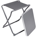 2-in-1 Campinghocker & Beistelltisch klappbar, bis 110kg belastbar, leichtes ...