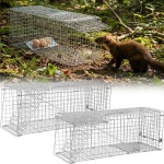 2er-Set Profi Marder Lebendfalle - Wiederverwendbare Gitterfalle mit Trittpla...