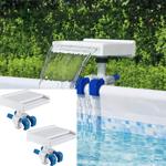 2er-Set LED Pool Wasserfall - 8 Licht-Modi & Farbwechsel - Bestway Stahlrahme...