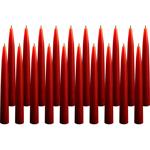 Spitzkerzen 20er Set Rot – Stilvolle Tafelkerzen – Hohe Qualität, lange Brenn...