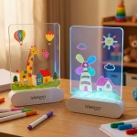 2er-Set Kreative LED Acryl Maltafel für Kinder: Kabellose DIY Lampe mit Akku ...