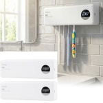 2er-Set UV Zahnbürstenhalter: Hygienischer Sterilisator für 4 Bürsten, Wandmo...