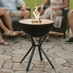 Premium Feuerstelle raucharm mit Plancha Grillplatte – Garten-Feuerschale für...