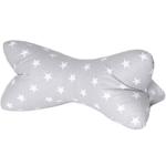 Bequemes Kissen Leseknochen mit Sternen 40x18cm, Grau – Nackenkissen & ergono...