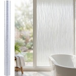 3D Sichtschutzfolie Wellendesign für Fenster 45x200 cm - Statisch haftende Bl...