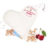 Bequemes Bio-Kirschkernkissen, Herzform 23x23cm: Natürliches Wärme- & Kälteki...