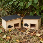 2er-Set Premium Igelhaus Bausatz aus Holz mit sicherem Labyrintheingang und a...