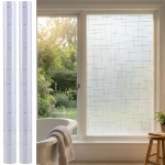 2er-Set 3D Sichtschutzfolie Kreuzdesign für Fenster 45x200 cm - Statisch haft...