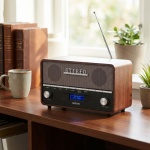 Fantastisches Retro DAB+/FM Digitalradio mit Bluetooth: Stylischer Radiowecke...