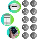 10er-Set Knopfzellen CR2450 - Leistungsstarke 3V Lithium Batterien mit 600mAh...