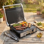 Leistungsstarker Kontaktgrill mit 2000W und Antihaftbeschichtung – Ideal als ...