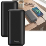 2er-Set Powerbank mit 3 USB Ports, je 20.000 mAh, USB-C & 2 USB-A Ports, Quic...