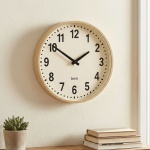 Moderne Wanduhr in Holzoptik, 30cm - Lautlose Uhr ohne Ticken - Stilvolle Wan...