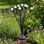 Solar Glühwürmchenlicht für Garten: 8 bewegliche Leuchtkugeln mit 2 Modi, Erd...