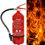 6L Schaumfeuerlöscher Fluorfrei, Brandklasse A B, Feuerlöscher mit Manometer ...