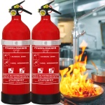 2er-Set 2L Schaumfeuerlöscher Fluorfrei, Brandklasse A/F, Feuerlöscher mit Ma...