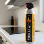Feuerlöschspray Firestop, Brandklasse A/F, Fluorfrei, 600ml, Fettbrandlöscher...