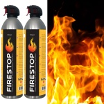 2er-Set Feuerlöschspray Firestop, Brandklasse A/F, Fluorfrei, 600ml, Fettbran...