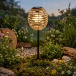 Elegante Solar-Steckleuchte für Garten & Terrasse: Robuste LED Solarlampe mit...
