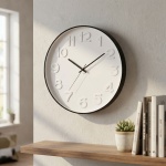 Moderne Wanduhr gross 40 cm - Stylische Analoguhr mit 3D Zahlen für Wohnzimme...