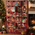 Wunderschöner Adventskalender mit Weihnachtsmann-Motiv – Hochwertiger Weihnac...