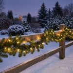 Stimmungsvolle künstliche LED Tannengirlande 270 cm, 30 LEDs & Timer - Festli...