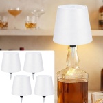 4er-Set Edle Akku Flaschenlampe weiss: Dimmbar - 3 Lichtfarben: Verwandelt Fl...
