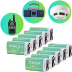 10er-Set Hochwertige 9V-Block Batterie - 6LR61 Alkaline 9 Volt - Zuverlässige...