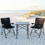 Campinggarnitur 3-teilig Set mit quadratischem Campingtisch und 2 Klappstühle...